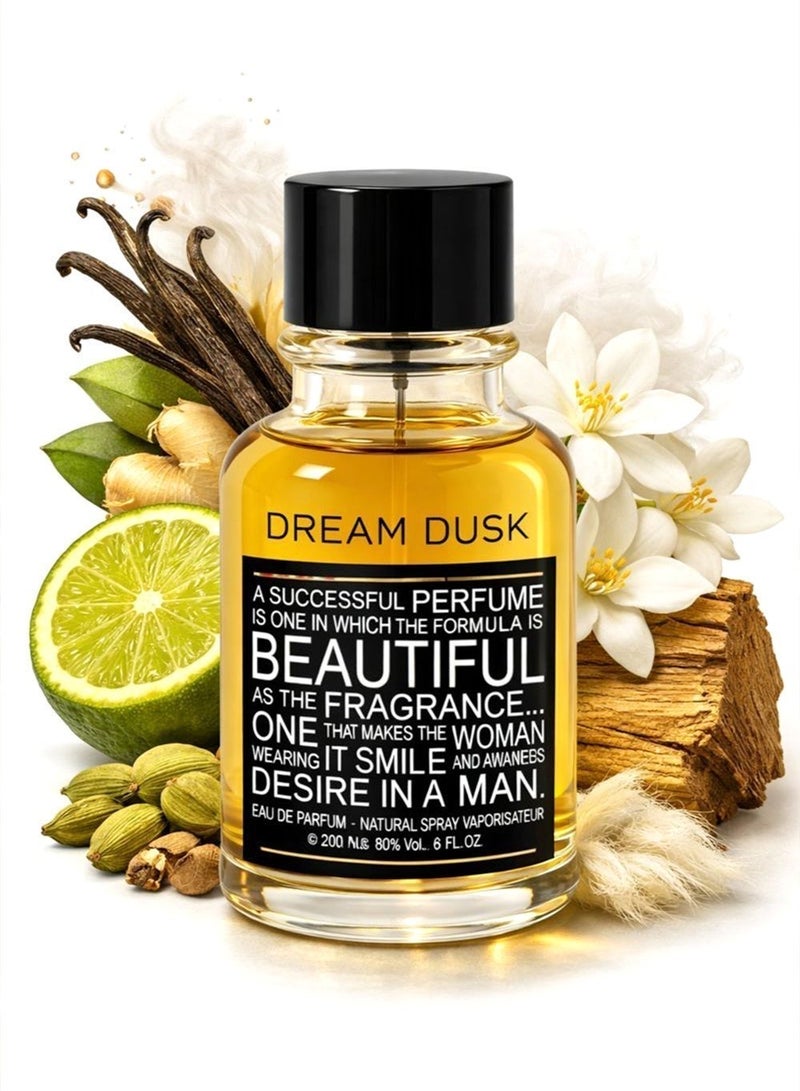 Linea De Bella Dream Dusk Beautiful Eau de Parfum 200ml – Luxury Arabic Unisex Perfume with Citrus, Woody Depth, Musk Warmth & Long Lasting Elegance - Image 1